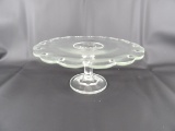 VINTAGE INDIANA GLASS PEDESTAL CAKE PLATE