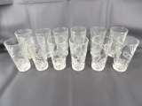 (12) AMERICAN PRESCUT ICED TEA GLASSES