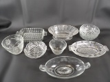 LOT OF VINTAGE CLEAR GLASS BOWLS