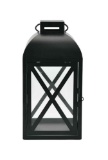 Mainstays 14 inches Decorative Black Metal Pillar Candle Holder Lantern,