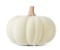 Harvest Cream Flocked Resin Decorative Pumpkin by Way To Celebrate