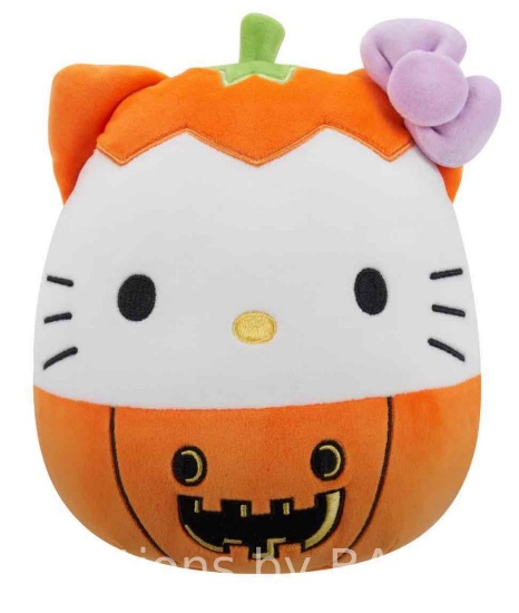Squishmallows Official Hello Kitty Pumpkin Soft Stuffed Plush Toy