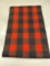 Fall Outdoor Rug Buffalo Plaid Orange and Black Washable Cotton Reversible, Halloween Door Mat