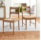 My Texas House Laurel Dining Chairs with Woven Seagrass Seat, Warm Brown, 2 Pack