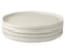 Beautiful Modern Dots Set of 4 Stoneware Dinner Plates White by Drew Barrymore