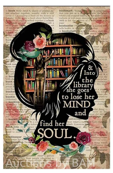 Vintage Metal Tin Sign Books Into The Library Vertical Poster