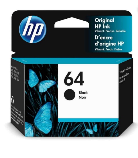 HP 64 Black Original Ink Cartridge