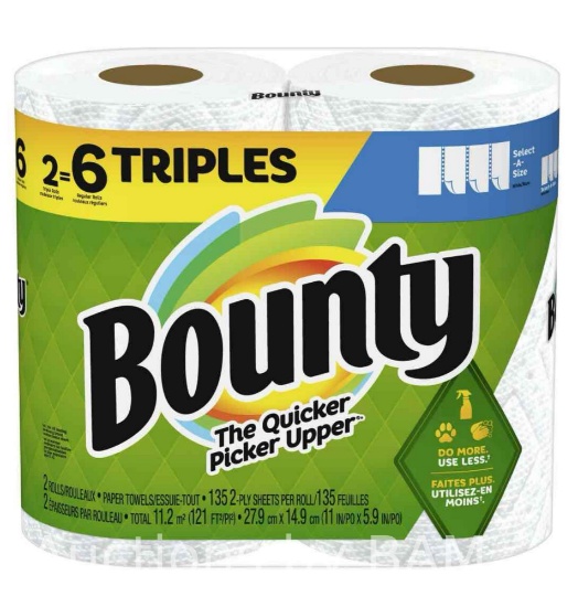 Bounty Paper Rolls 2 Triple Rolls