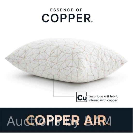 Essence of Copper Luxury Knit Bed Pillow, Standard/Queen