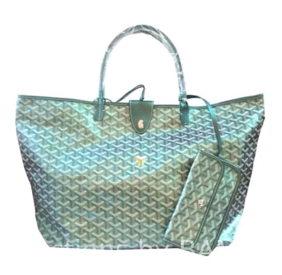 Fashion Tote Bag Purse 2PCS Set for Women, Large PU Leather Shoulder Bag with Wallet, Goyard Hand...
