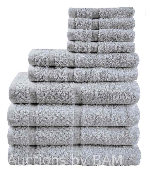Mainstays Bath Towel Set 10 pcs Grey