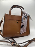 Nanette Lepore Colby Handbag Small Satchel with Scarf