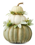 Cream and Green Decorative Pumpkin Stack by Way to Celebrate