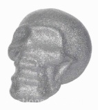 Halloween Silver Glitter Foam Skull Decoration, by Way To Celebrate