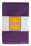 Shason Textile Polyester Blend Solid Sewing & Craft Precut Fabric, Purple