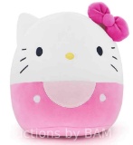 Cute Hello Kitty Plush Pillow 14Inchs Stuffed Animal Toy with Pink Bow and Shorts Soft Cozy