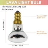 Lava Lamp Bulb 4-Pack 30W E17 R39 Reflector Type Bulb, Replacement Bulbs for Lava Lamps and Glitter