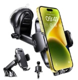 3in1 Car Phone Holder Mount, Super Suction Car Dash Windshield Air Vent Stand for All Smartphones