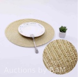Round Braided Placemats Set of 4 Washable Round Placemats for Kitchen Table