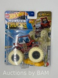 Hot Wheels Monster Trucks, 1:64 Scale Toy Truck & 1 Crushable Car