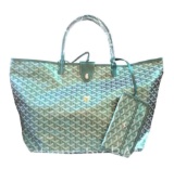 Fashion Tote Bag Purse 2PCS Set for Women, Large PU Leather Shoulder Bag with Wallet, Goyard Hand...