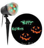 Halloween White Whirl-a-Motion Skeleton LED Projector Lights by Lightshow Brand
