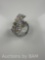 Silver Plated Multicolor Double Sided CZ Pave Crystal Chunky Round Hoop Earrings