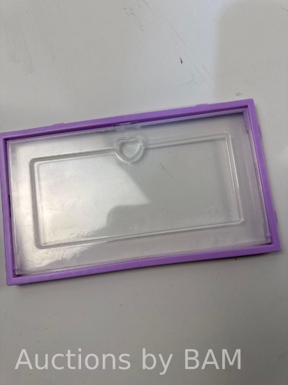 Purple Lavender Shoe Box with Heart Handle