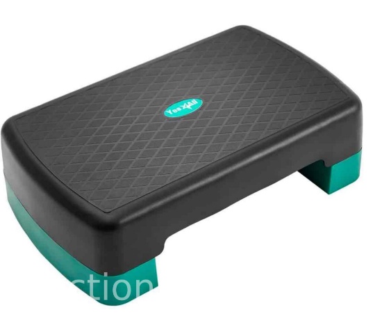 Yes4All Aerobic Step Platform, 18 inch with 4 6 Adjustable Height Risers, for Fitness Workout