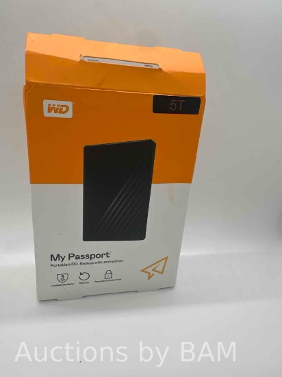 WD 5TB My Passport Portable External Hard Drive Black
