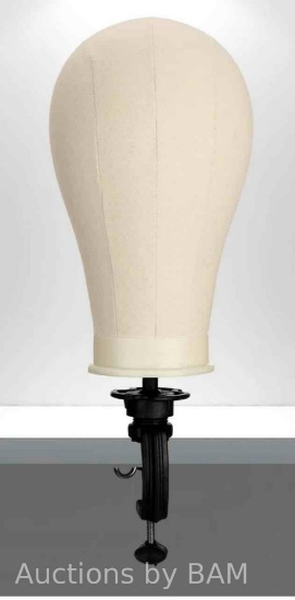 Mannequin Head for Wigs Canvas Block Head Wig Head with Mount Hole for Wig Making,Weave Hair