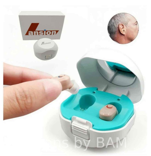 Lansion OTC In-Ear Hearing Aids for Senior with Noise Cancelling, Rechargeable