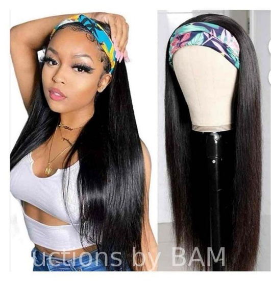 Beauhair Brazilian Virgin Headband Straight Wig Human Hair Wigs