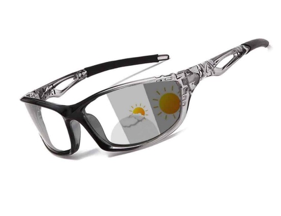 Icara Transition Photochromic Bifocal Reading Glasses Men Sports Cycling Square Sunglasses Readers
