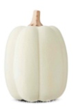 Harvest Cream Flocked PP Decorative Pumpkin by Way To Celebrate