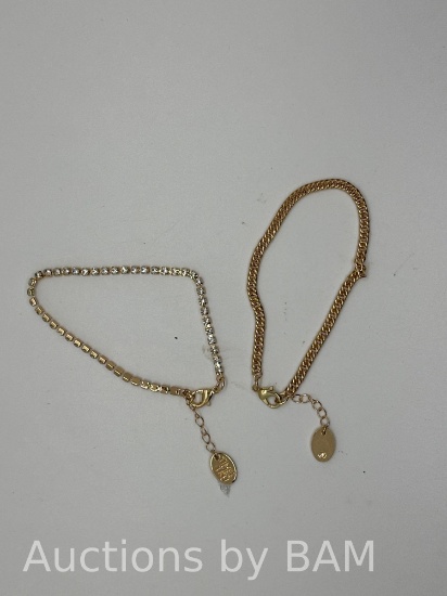 Time and Tru Womens Gold Tone and Cubic Zirconia Bracelet