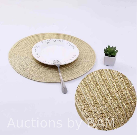 Round Braided Placemats Set of 4 Washable Round Placemats for Kitchen Table