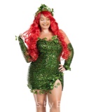 Inevnen Poisonous Villain Ivy Costume for Women Halloween Dress Up