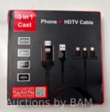 3 in 1 Cast Phone to HDTV Lightning Micro Type C