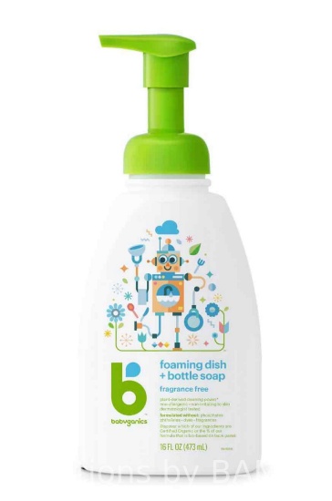 Babyganics Foaming Dish Soap, Pump Bottle 16 oz