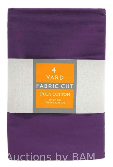 Shason Textile Polyester Blend Solid Sewing & Craft Precut Fabric, Purple