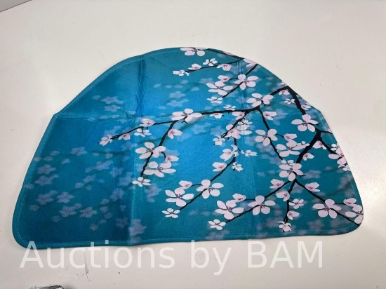 Japanese Plum Cherry Half Circle Mat Soft