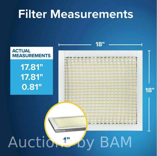 Filtrete 18x18x1 Air Filter MPR 300 MERV 5