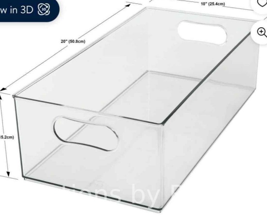 The Home Edit Everything XL Storage Bin Clear Plastic Stackable Organizer