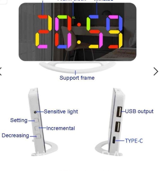 Extra Loud Alarm Clock for Heavy Sleeper with Bed Shaker for Hard of Hearing Deaf,Plug in Bedroom
