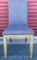 NAILHEAD ACCENT GREY PARSON LINEN DINING CHAIR W RUBBERWOOD LEGS 19? X 20? H39.75?
