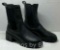 TINSTREE BLACK LEATHER SLIP ON BOOTS WOMENS SIZE 8