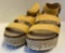 UNIVERSAL THREAD ANNIE RAISED YELLOW SANDALS WOMENS SIZE 7