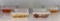 SET OF 4 FALL THEMED CERAMIC MINI LOAF BAKING PANS 3? X 5? H2.5? $20