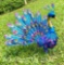 METAL OUTDOOR 3D PEACOCK DECOR/GARDEN STATUE 17.5? X 8.7? H13.5? $30